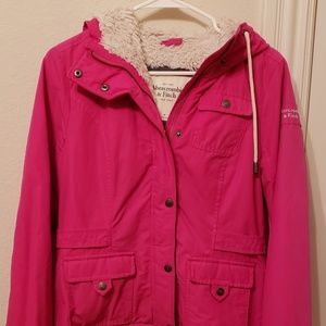 Abercrombie & Fitch. Ladies, sherpa lined jacket